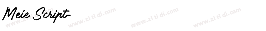Meie Script字体转换